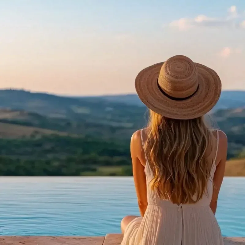 A guest receiving the kinetic circulation rituals and dermal protocols of The Lazy Summer Day at Agaporia's 173-acre Biological Engine in Montefollonico, Tuscany.
